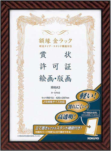 額縁金ラック軽量タイプ・スタンド付規格A3 5枚入