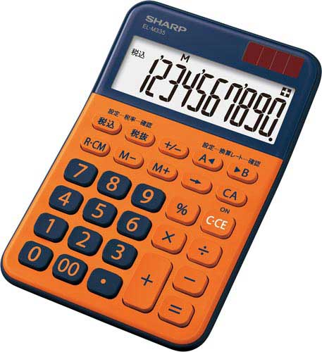 カラー電卓 EL−M335−DX オレンジ