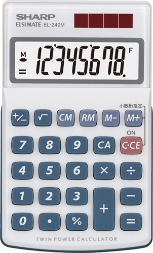 電卓 ハンディサイズ EL−240M−X