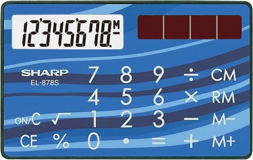 電卓 クレジットカードタイプ EL−878S−X