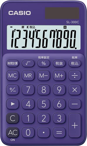 カラフル電卓 SL−300C−PL−N パープル