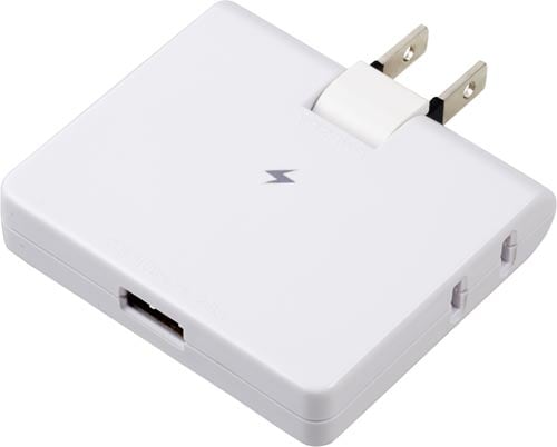 雷ガード付コーナータップ 2AC+1USB 白