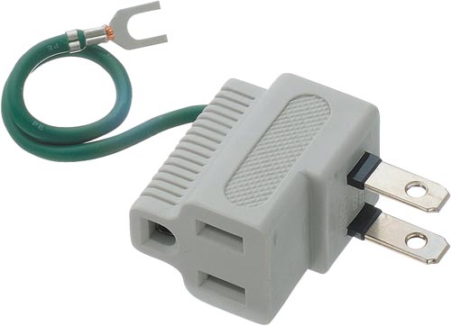 3Pプラグ対応L型プラグアダプター ホワイト