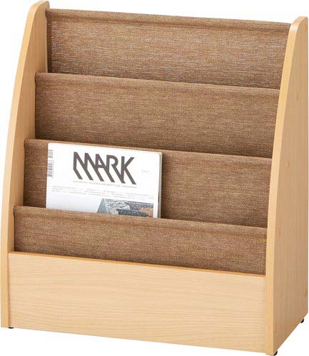 ペーパーコード製マガジンラック ブラウン 3段