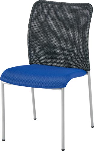 メッシュミーティング用チェア ブルー 4脚以上