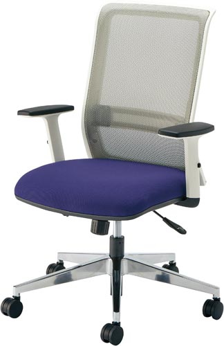 エントリーホワイトアルミ脚肘付パープル