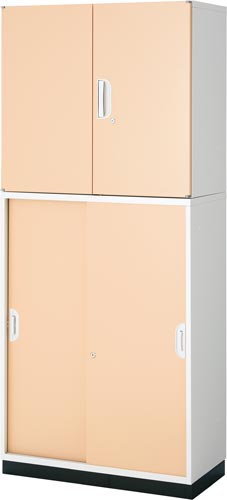 アッセ収納8040 上下セットNA上両開下引違BK