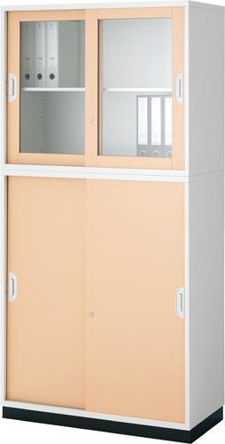 アッセ収納9045 上下セットNA上引G下引違BK