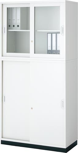 アッセ収納9045 上下セット上引G下引違BK