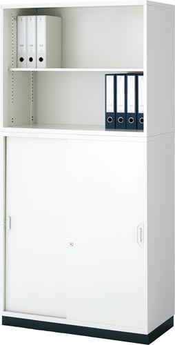 アッセ収納9045 上下セット上OP下引違BK