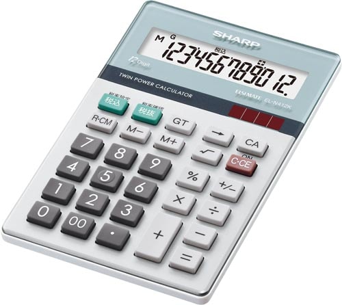 電卓 ナイスサイズタイプ EL−N412K
