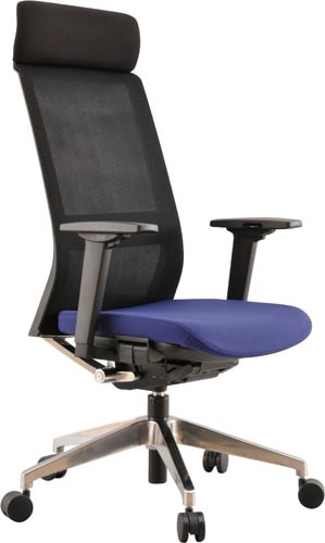 ギャビンハイバックチェア ブルー