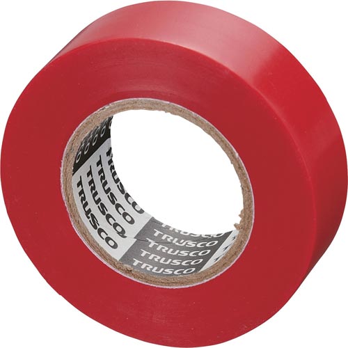 脱鉛タイプビニールテープ19mm10m 10巻 赤