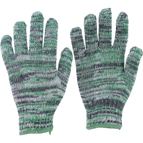 カラ−軍手 雑色緑