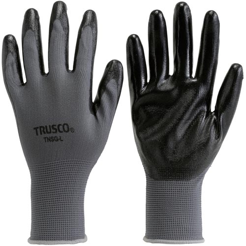 ニトリル背抜き手袋 L