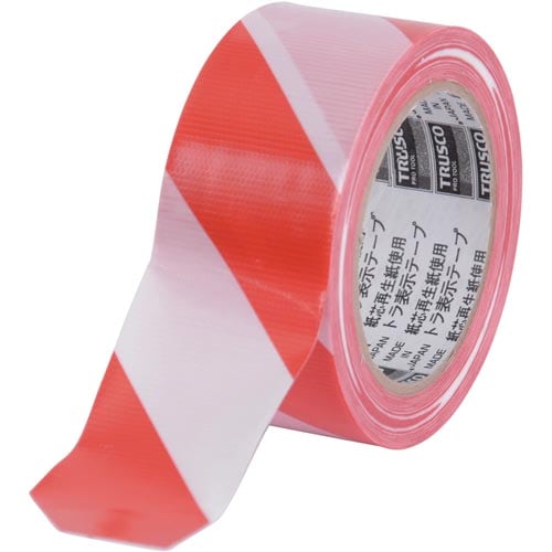 トラ表示テープ 50mm×25m ホワイト・レッド