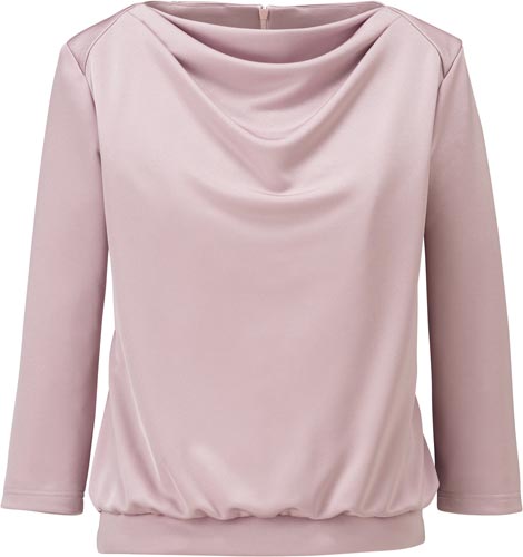 ドレープ七分袖ニット BCK7101 ピンク17号