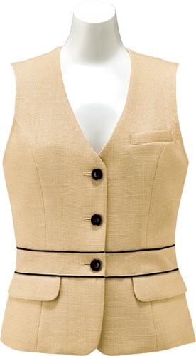 ベスト BCV1102 ベージュ 9号