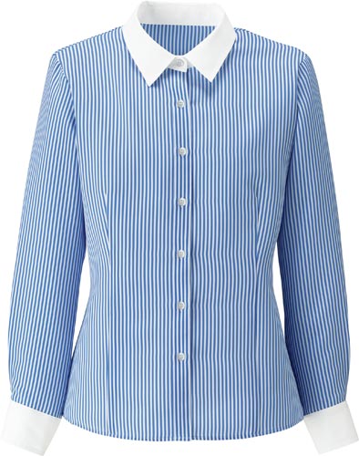 長袖ブラウス RB4161 ブルー 17号