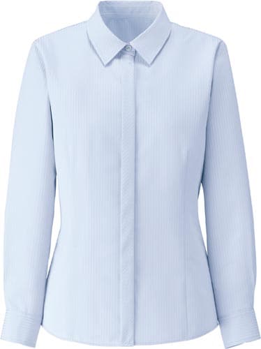 長袖ブラウス RB4163 ブルー 13号