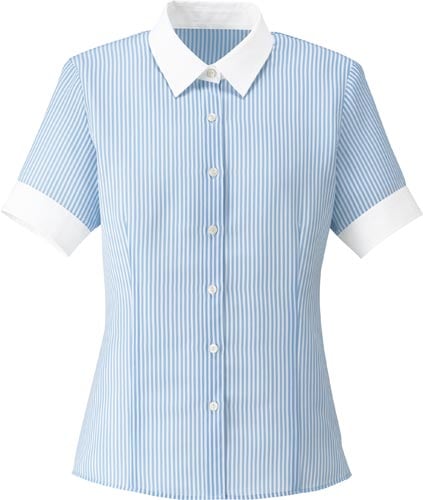 半袖ブラウス RB4555 サックス 19号