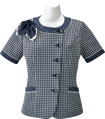 オーバーブラウスAJ0839 ネイビー×グレイ9号