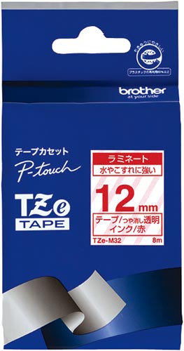 ピータッチ 透明テープ 赤文字 12mm幅