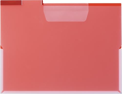 FV フォルダー(透明)A4ヨコ オレンジ 5枚