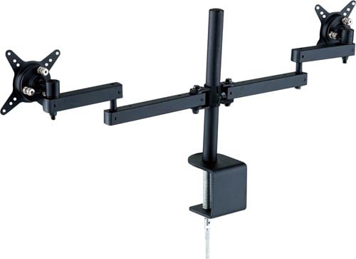 モニターアーム クランプ式4軸2アーム横並び