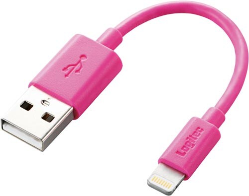 Lightningケーブル 0.1m ピンク