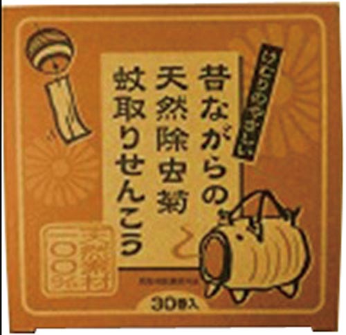 昔ながらの天然除虫菊蚊取り線香 30巻×5