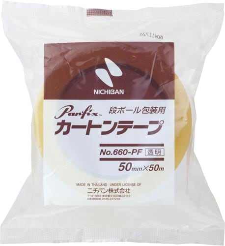 カートンテープ 660PF 幅50mm 透明 1巻