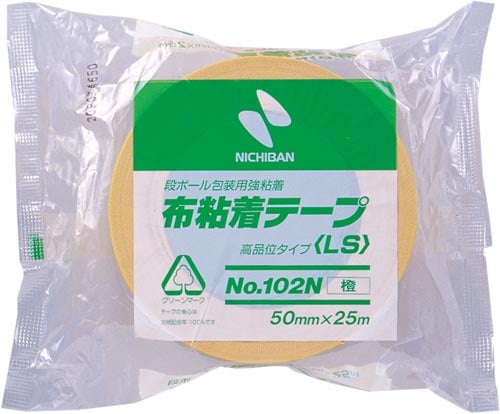 布粘着カラーテープ 50mm×25m 橙