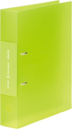 シンプリーズ Dリング(透明)A4 黄緑10冊