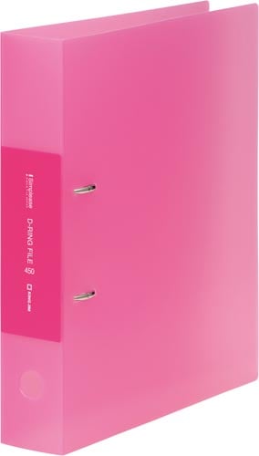 シンプリーズ Dリング(透明)A4 ピンク10冊