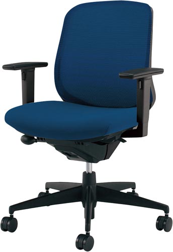 シロッコ ロー可動肘 黒Fプルシアンブルー V