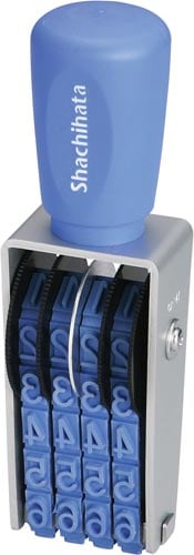 エルゴグリップ 回転ゴム印 欧文4連1号 ゴシック