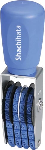 エルゴグリップ 回転ゴム印 欧文4連3号 ゴシック