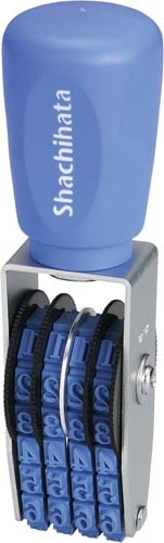 エルゴグリップ 回転ゴム印 欧文4連3号 明朝体