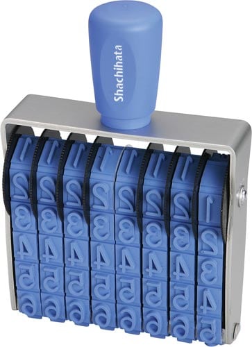 エルゴグリップ 回転ゴム印 欧文8連初号 ゴシック