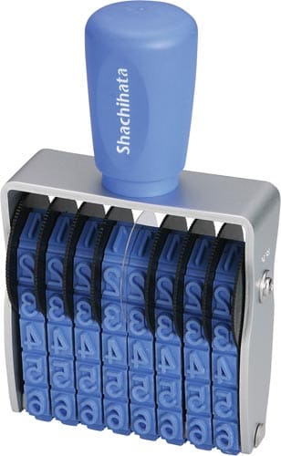 エルゴグリップ 回転ゴム印 欧文8連1号 ゴシック