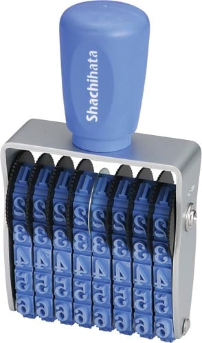 エルゴグリップ 回転ゴム印 欧文8連2号 明朝体