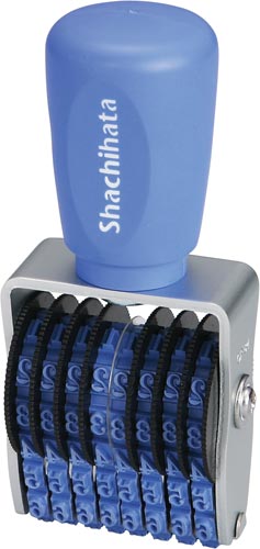 エルゴグリップ 回転ゴム印 欧文8連4号 明朝体