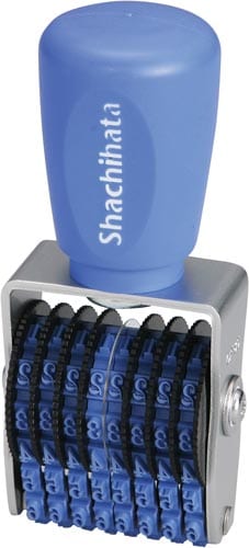 エルゴグリップ 回転ゴム印 欧文8連5号 明朝体