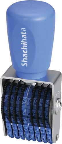 エルゴグリップ 回転ゴム印 欧文8連6号 ゴシック