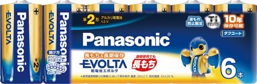 アルカリ乾電池 エボルタ 単2 6本入