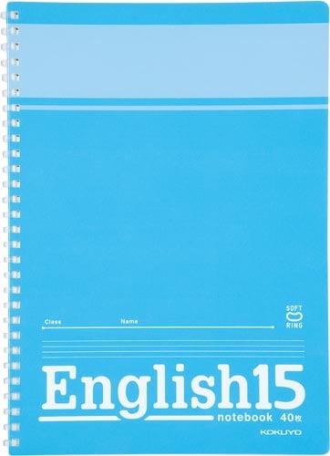 ソフトリングノート B5 英語罫15段 40枚