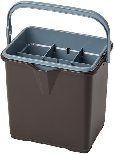 仕切付きバケツ2 ブラウン