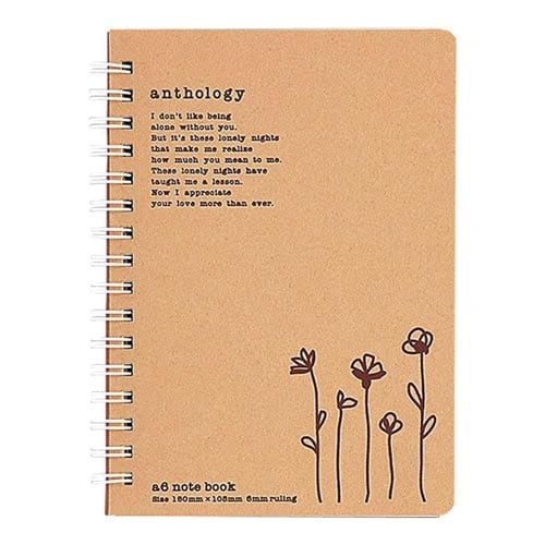 ツインリングノート アンソロジーA6 茶