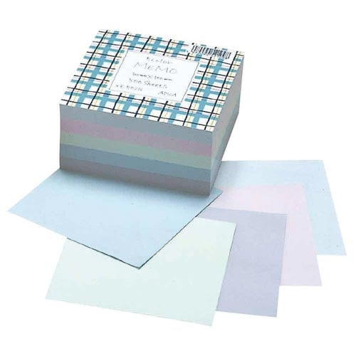 ブロックメモ チェック 5色アソート